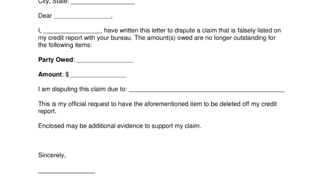 Credit Dispute Letter - Calep.midnightpig.co intended for Credit Report Dispute Letter Template