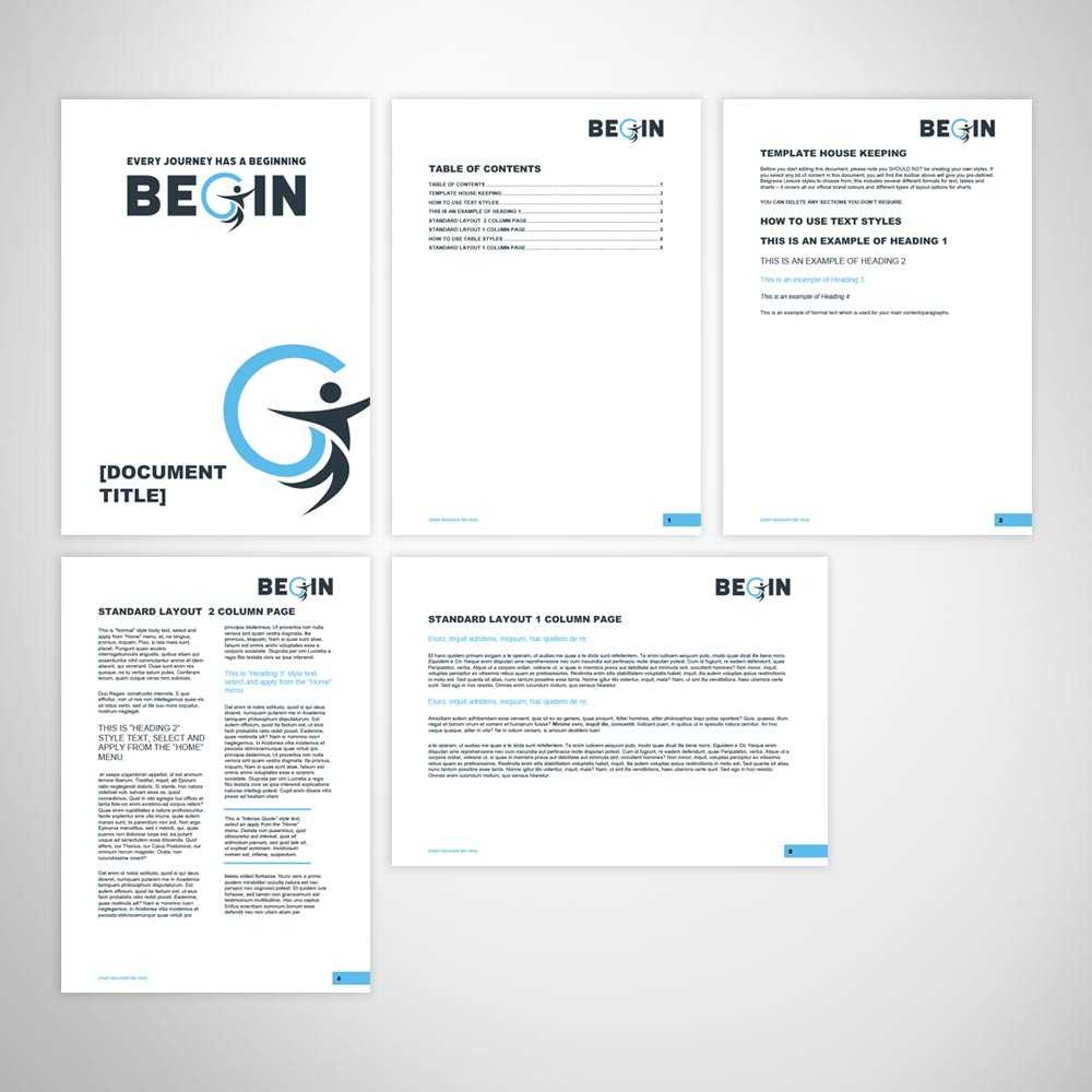 Custom Branded Microsoft Word Report Template In Microsoft Word Templates Reports