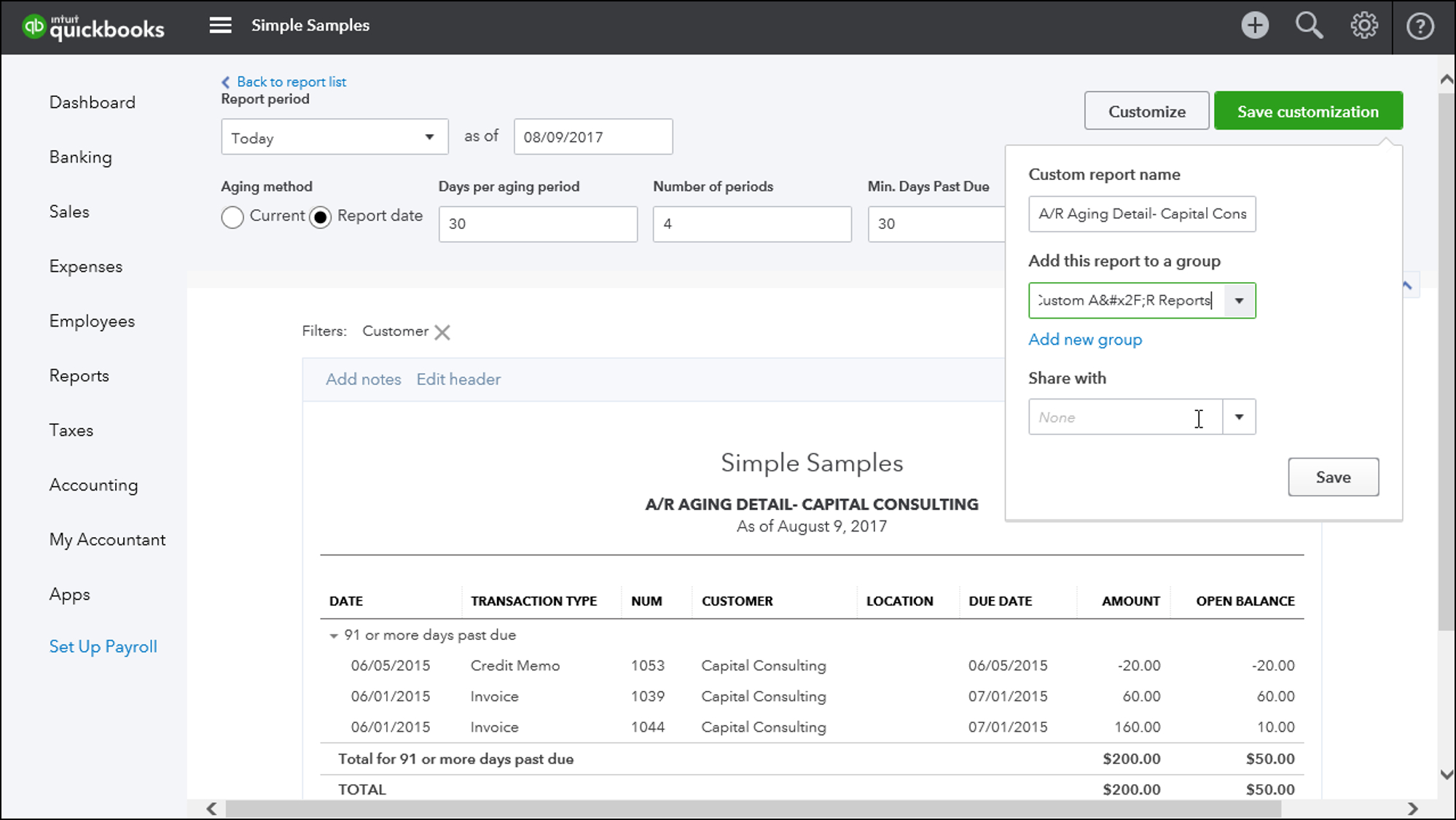 Custom Reports In Quickbooks Online - Instructions Intended For Quick Book Reports Templates