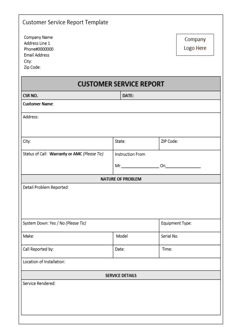 Customer Service Report Template - Falep.midnightpig.co Pertaining To Technical Support Report Template