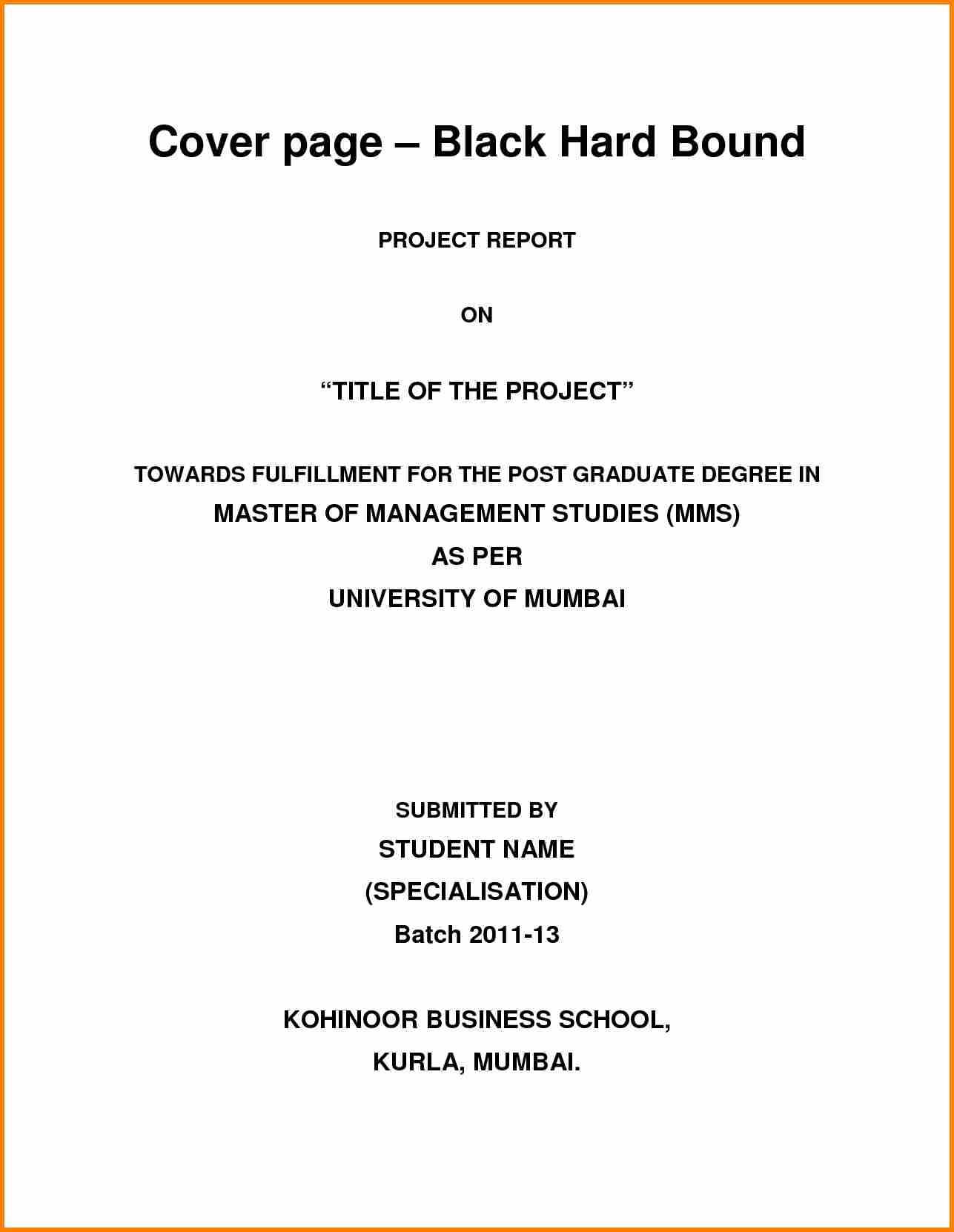D24 Project Title Page Template | Wiring Library With Technical Report Cover Page Template