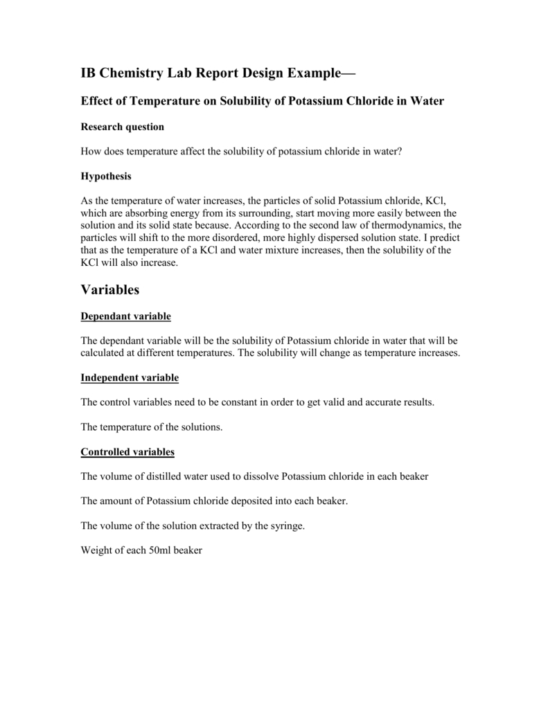 Design Lab Example – Yeppe.digitalfuturesconsortium With Regard To Chemistry Lab Report Template