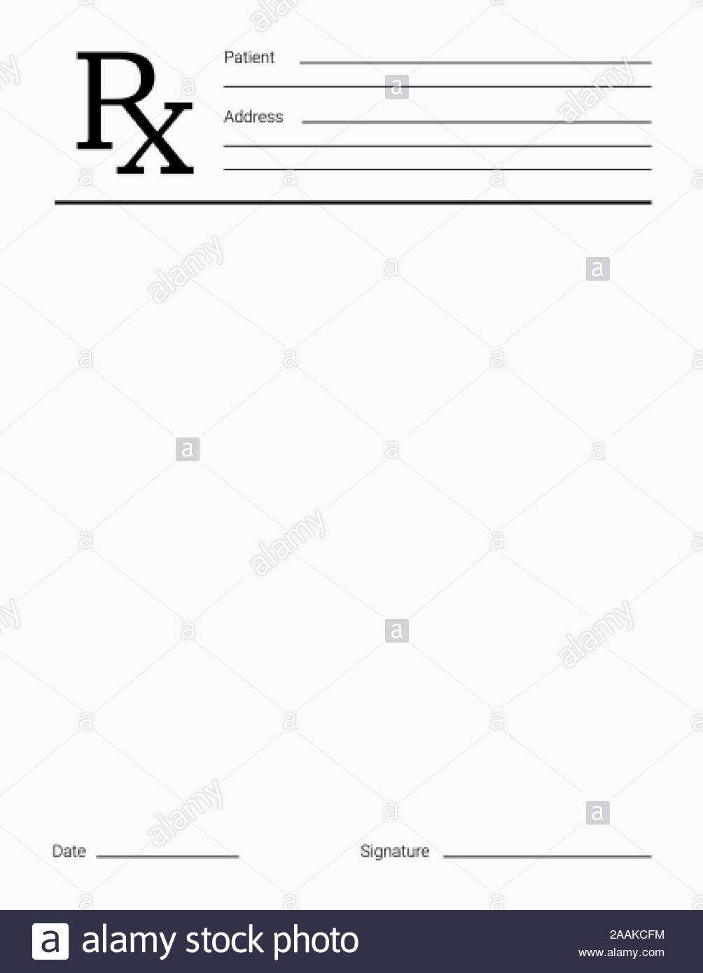 Doctor's Rx Pad Template. Blank Medical Prescription Form with regard to Blank Prescription Form Template Doctor's Rx Pad Template. Blank Medical Prescription Form With Regard To Blank Prescription Form Template