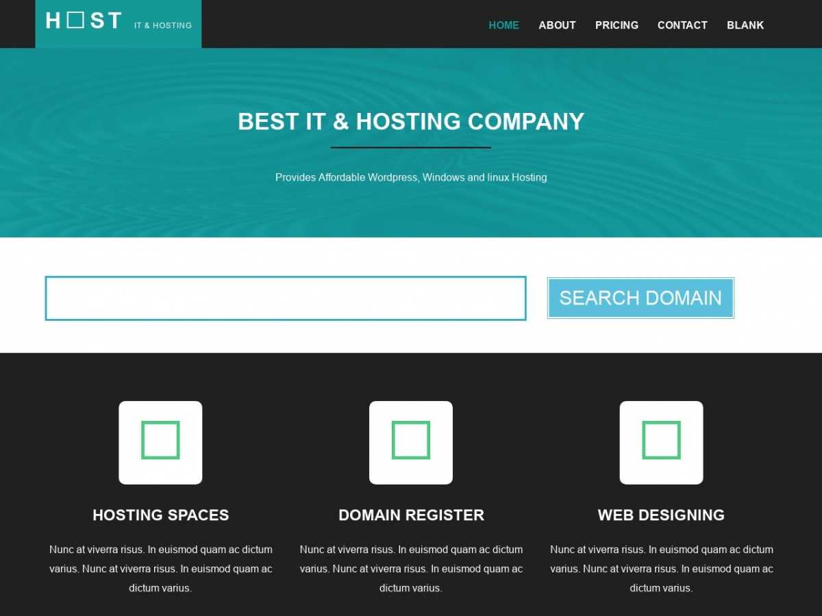 Download Html/css Templates For Free: It Host – Free Html Throughout Blank Html Templates Free Download