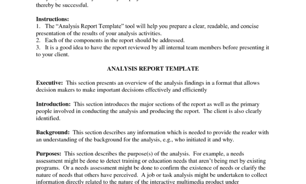 Downloadable Analysis Report Template Sample : V-M-D inside Business Analyst Report Template