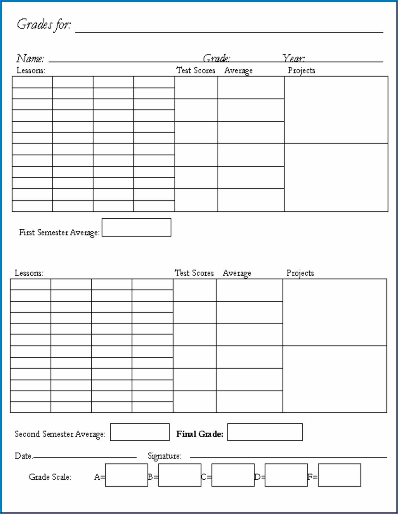 √ Free Printable Homeschool Report Card Template | Templateral Throughout School Report Template Free