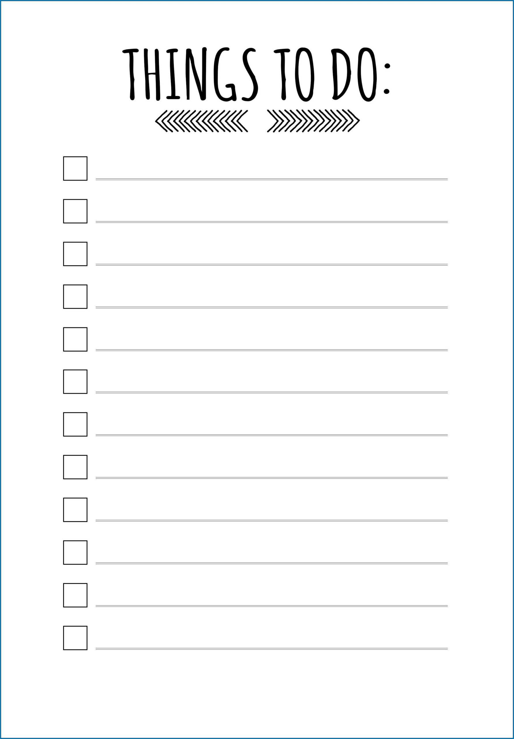√ Free Printable Things To Do List Template | Templateral with Blank To Do List Template √ Free Printable Things To Do List Template | Templateral With Blank To Do List Template