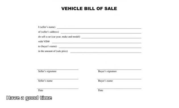 Easy Bill Of Sale For Car - Dalep.midnightpig.co in Car Bill Of Sale Word Template