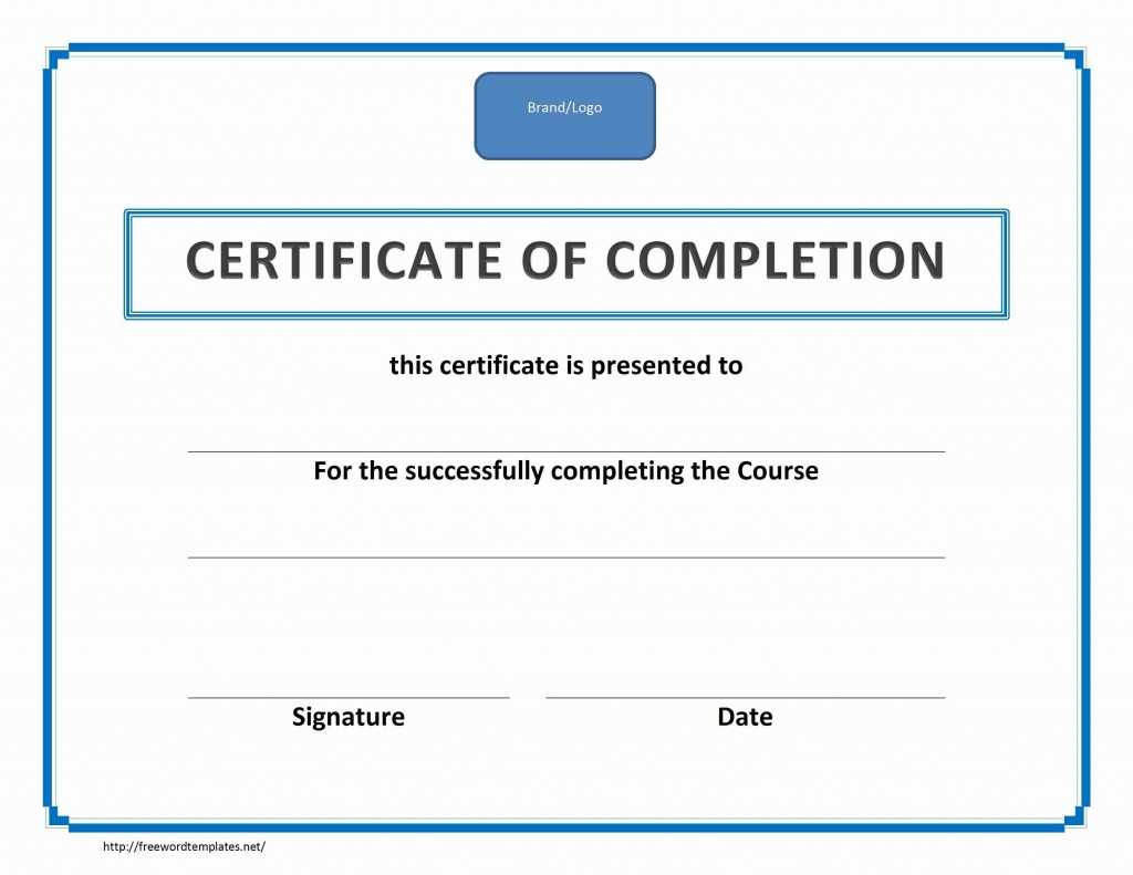 Easy To Use Training Certificate Of Completion Template With Inside Training Certificate Template Word Format