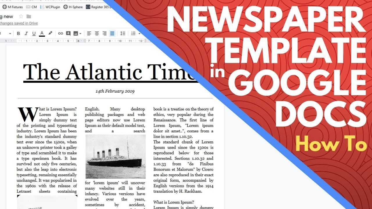 Editable Newspaper Template Google Docs – How To Make A Newspaper On Google  Docs Intended For Google Word Document Templates