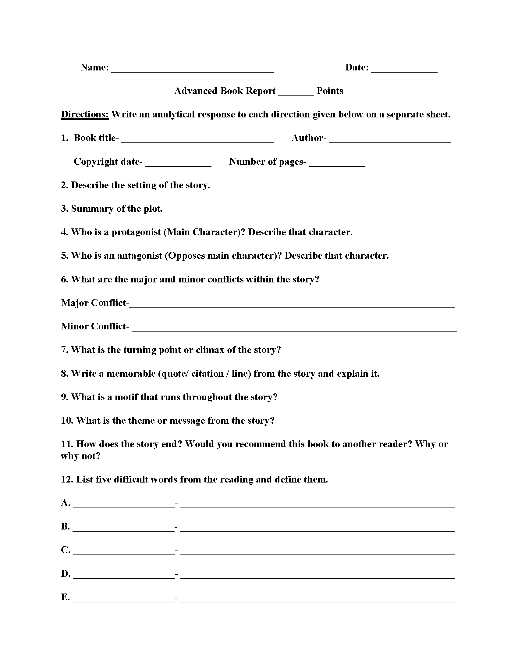 Englishlinx | Book Report Worksheets Regarding 1St Grade Book Report Template