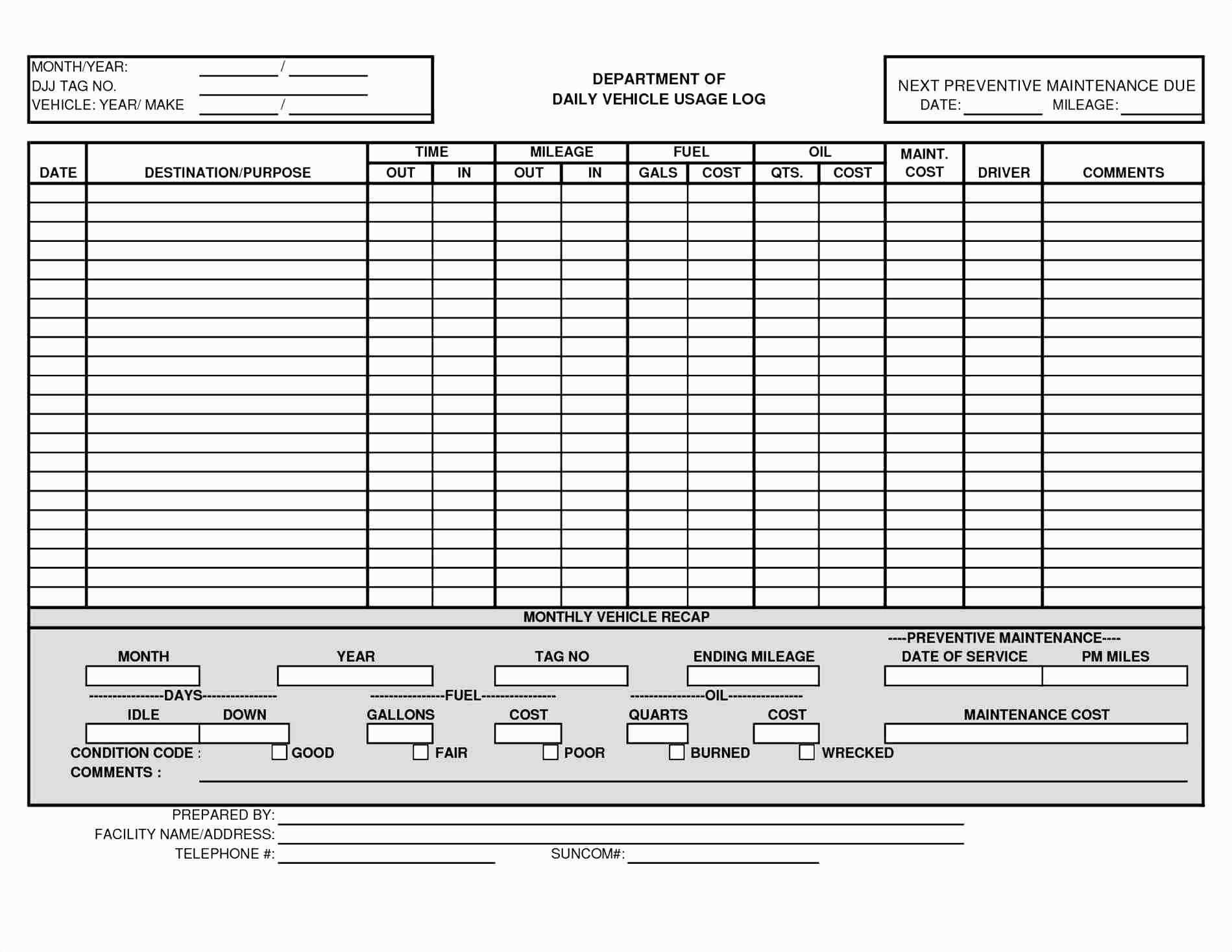 Excel Fleet Services – Dalep.midnightpig.co In Fleet Report Template