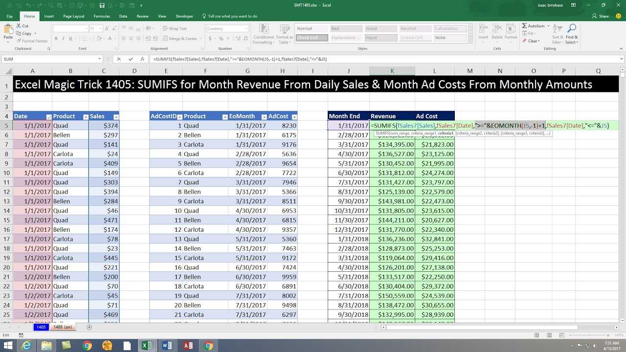 Excel Magic Trick Y Totals Report Sales From Daily Records Pertaining To Excel Sales Report Template Free Download