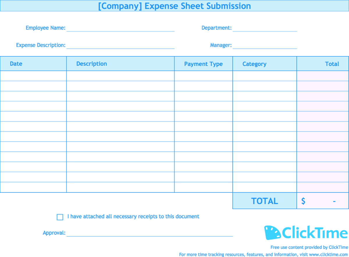 Expense Report Template | Track Expenses Easily In Excel In Company Expense Report Template