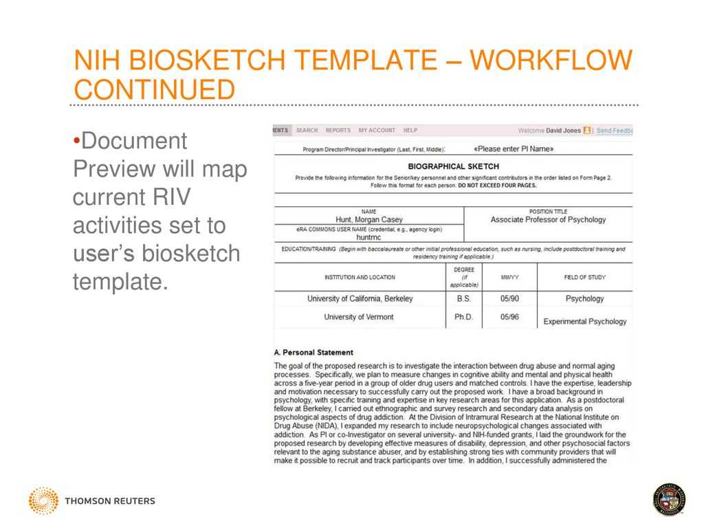 Faculty Activity Information Reporting System – Ppt Download In Nih Biosketch Template Word