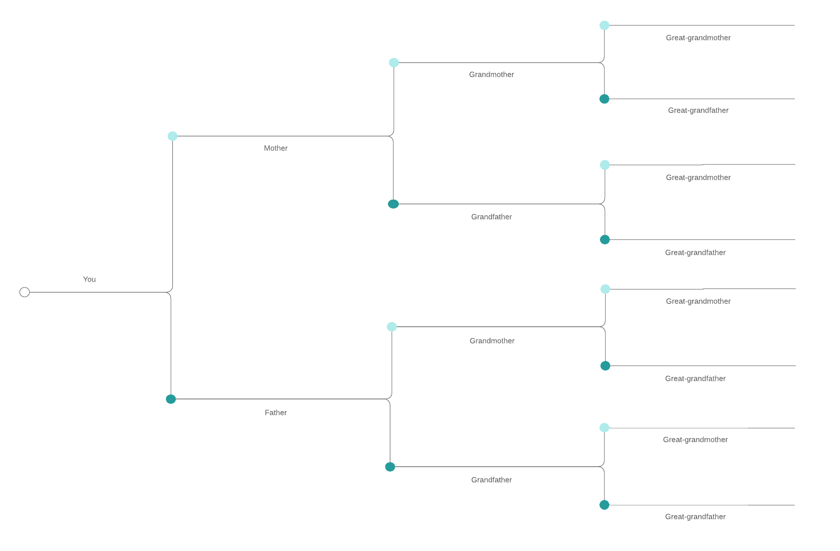Family Lineage Charts – Dalep.midnightpig.co Throughout Blank Tree Diagram Template