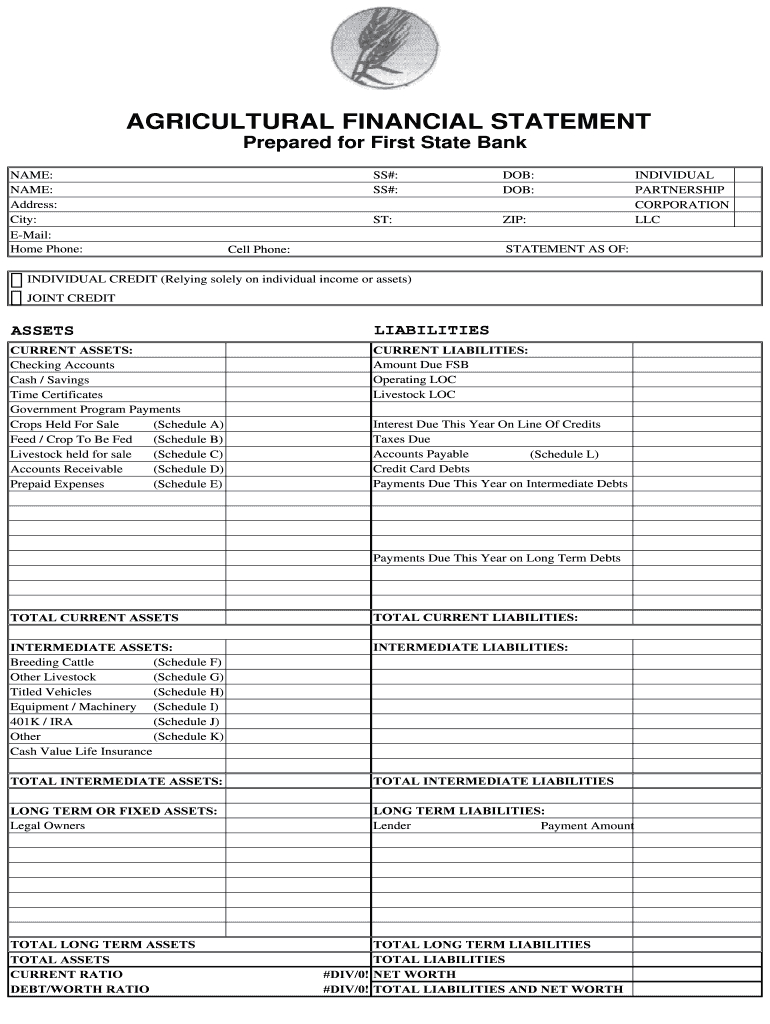 Farm Financial Statement – Fill Online, Printable, Fillable Throughout Llc Annual Report Template