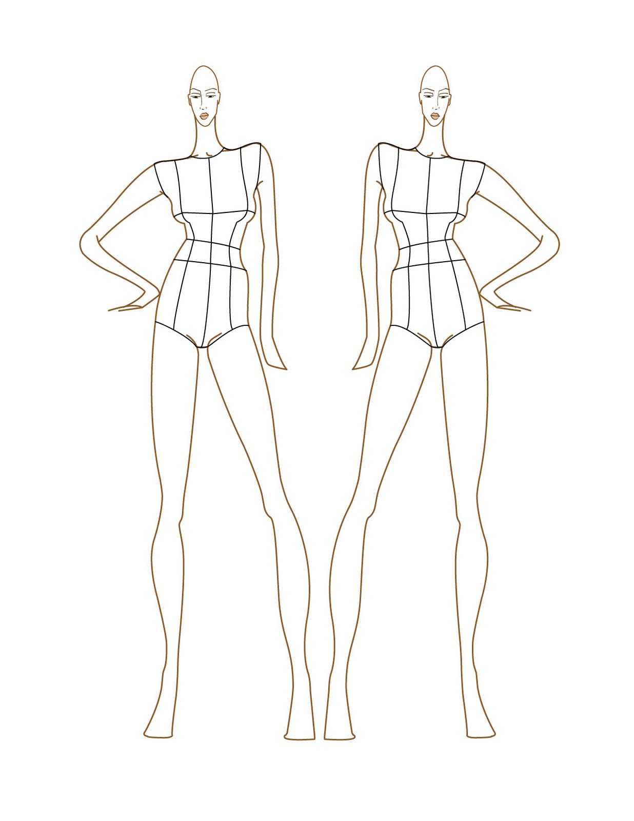 Female Blank Body Templates – Dalep.midnightpig.co Intended For Blank Model Sketch Template