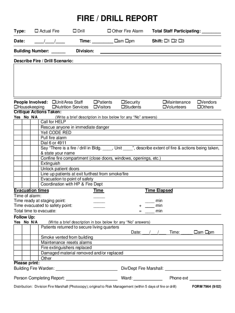 Fire Or Drill Report Form Free Download With Sample Fire Investigation Report Template
