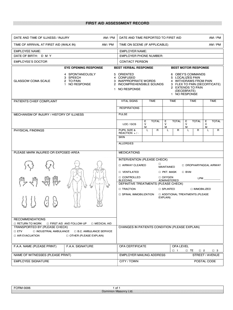First Responder Question Report – Fill Online, Printable In Medication Incident Report Form Template