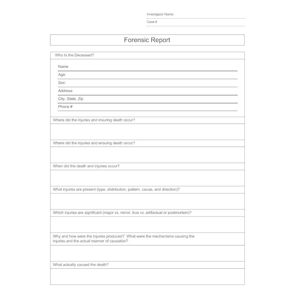 Forensic Report Template - Dalep.midnightpig.co in Coroner's Report Template Forensic Report Template – Dalep.midnightpig.co In Coroner's Report Template
