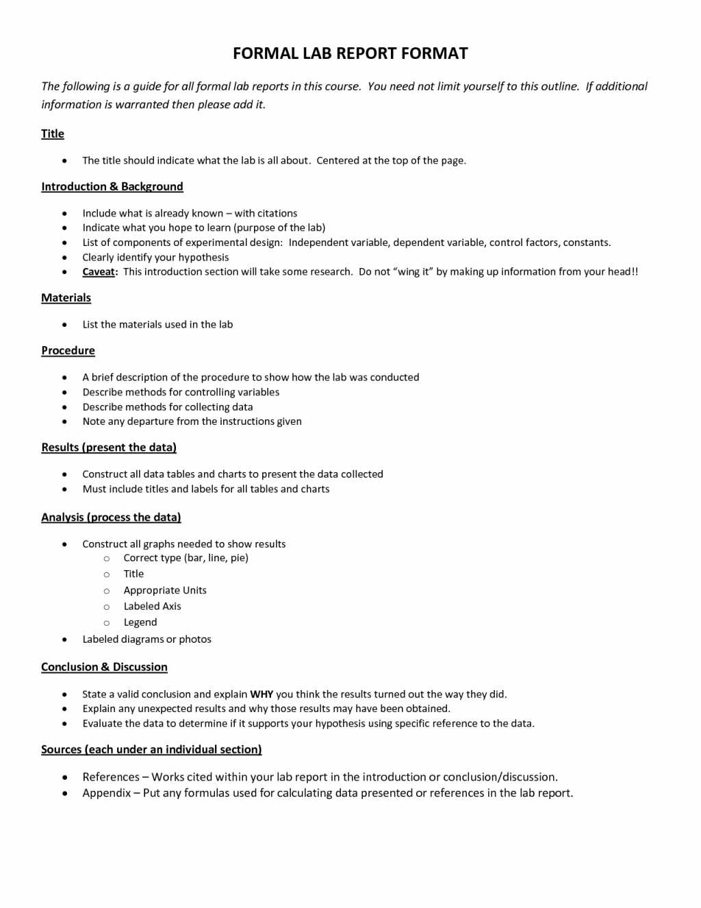 Formal Lab Report Format : Biological Science Picture Within Formal Lab Report Template