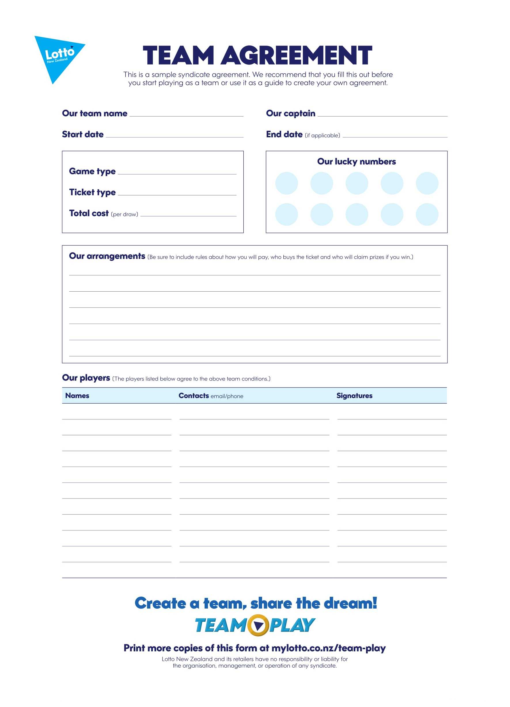 Free 6+ Significance Of Lottery Syndicate Forms In Pdf | Ms Word Regarding Lottery Syndicate Agreement Template Word