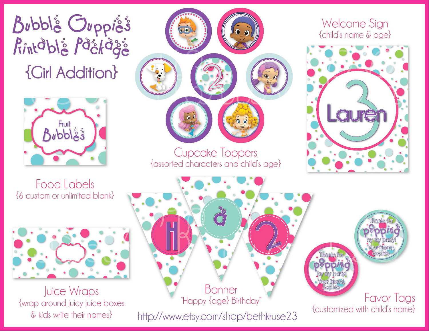 Free Bubble Guppies Invitation Template ] – Bubble Guppies For Bubble Guppies Birthday Banner Template