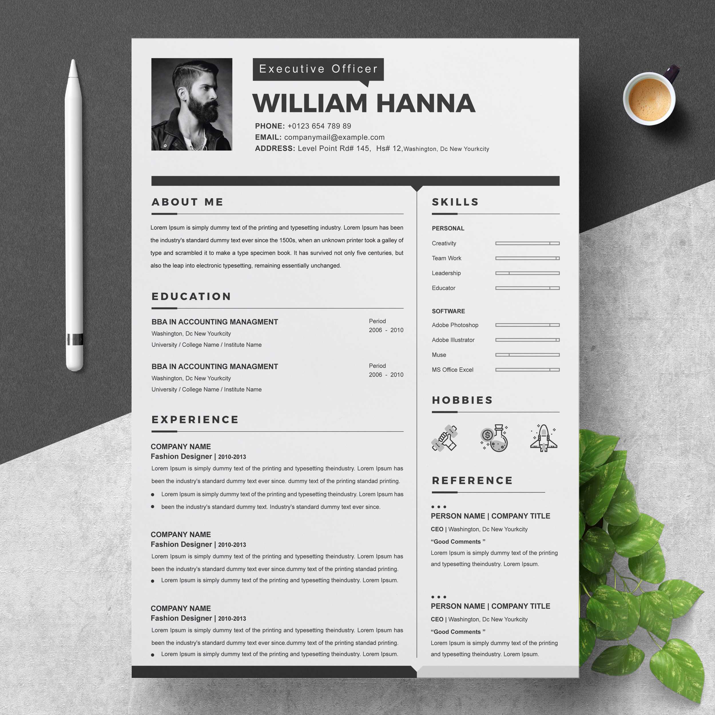 Free Clean Resume Archives – Resumeinventor With Resume Templates Word 2013