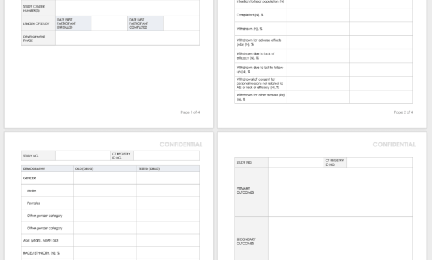 Free Clinical Trial Templates | Smartsheet for Clinical Trial Report Template