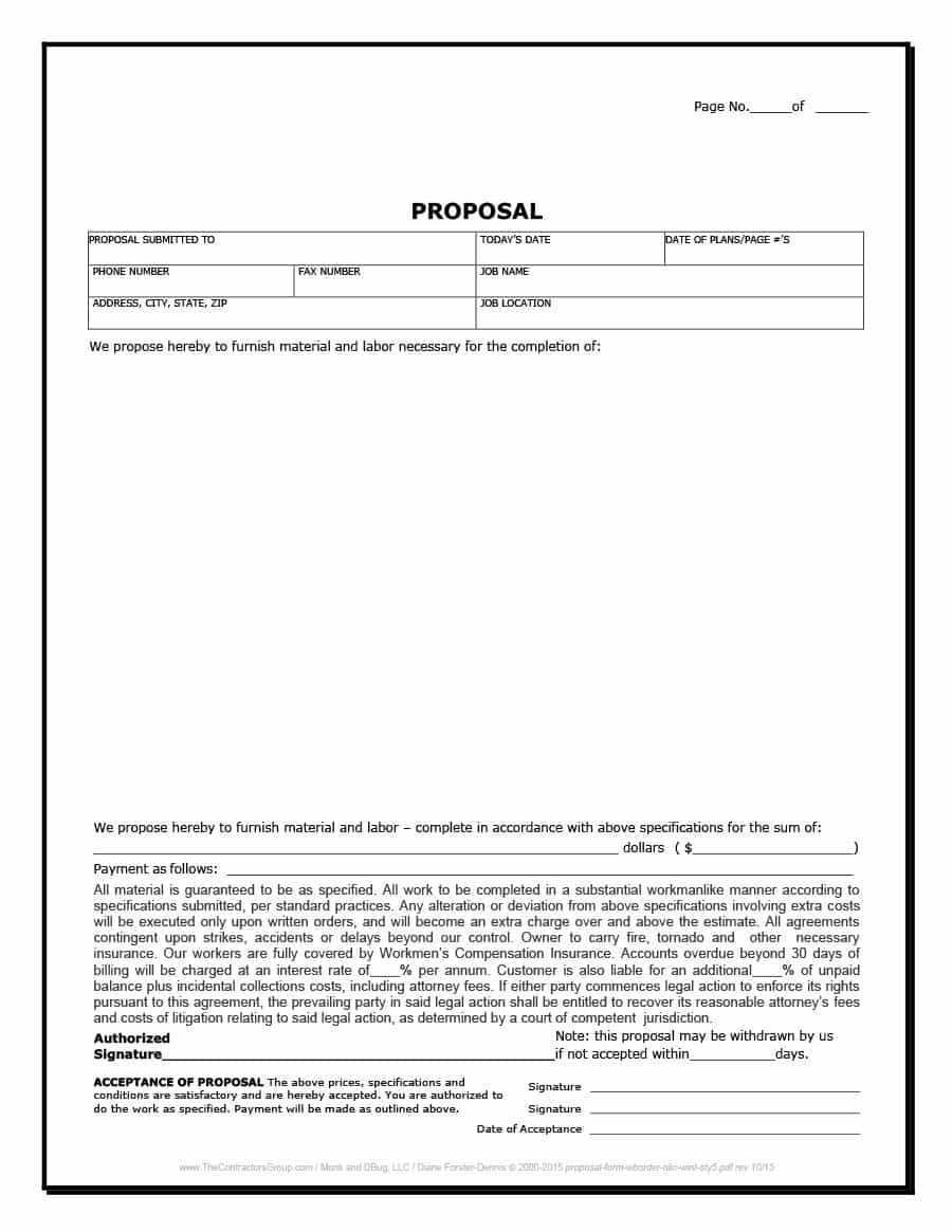 Free Construction Proposal Template Word - Calep.midnightpig.co Pertaining To Free Construction Proposal Template Word