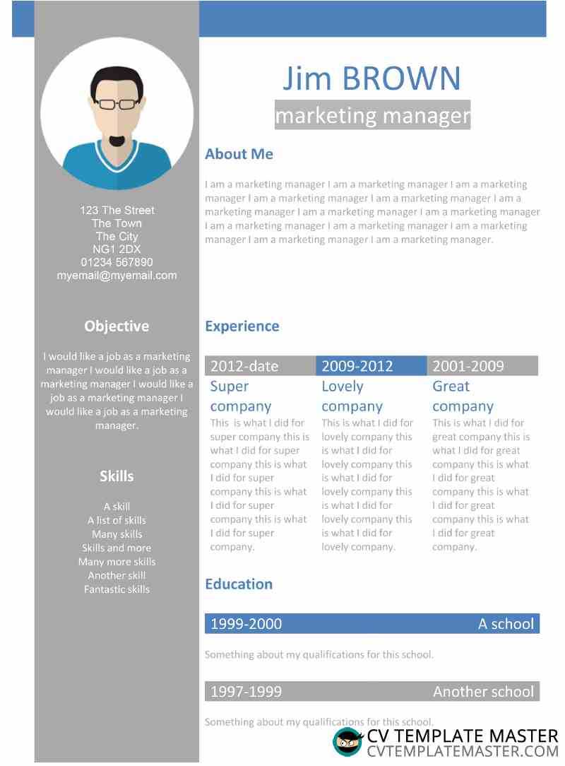 Free Creative 'profile' Word Cv Template - Cv Template Master with Another Word For Template Free Creative 'profile' Word Cv Template – Cv Template Master With Another Word For Template