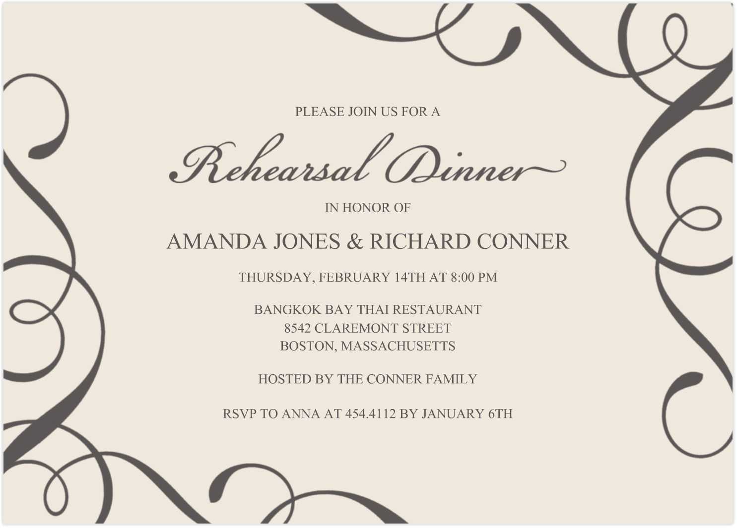 Free Downloadable Invitation Templates Word - Falep For Free Dinner Invitation Templates For Word