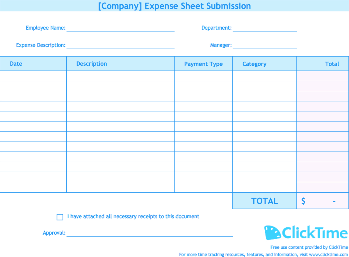 Free Expense Report Template Excel – Falep.midnightpig.co Regarding Microsoft Word Expense Report Template