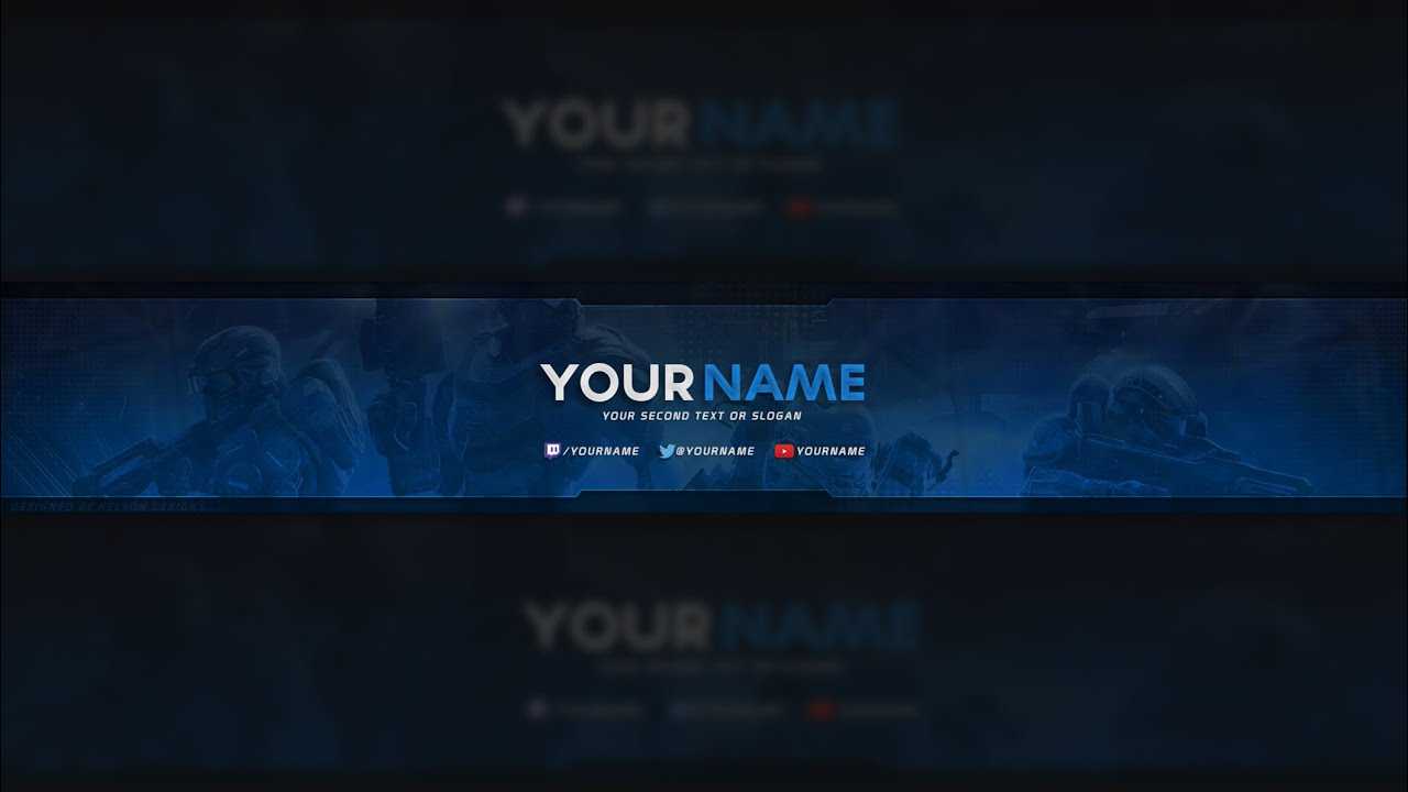 Free Halo Youtube Banner Template (Psd) Intended For Youtube Banners Template