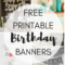 Free Printable Birthday Banners Within Diy Banner Template Free