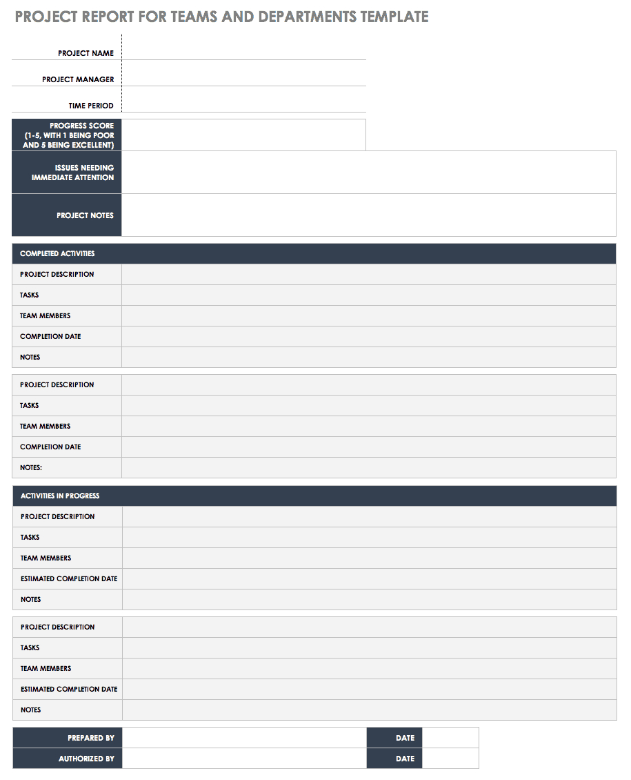Free Project Report Templates | Smartsheet Pertaining To Simple Project Report Template