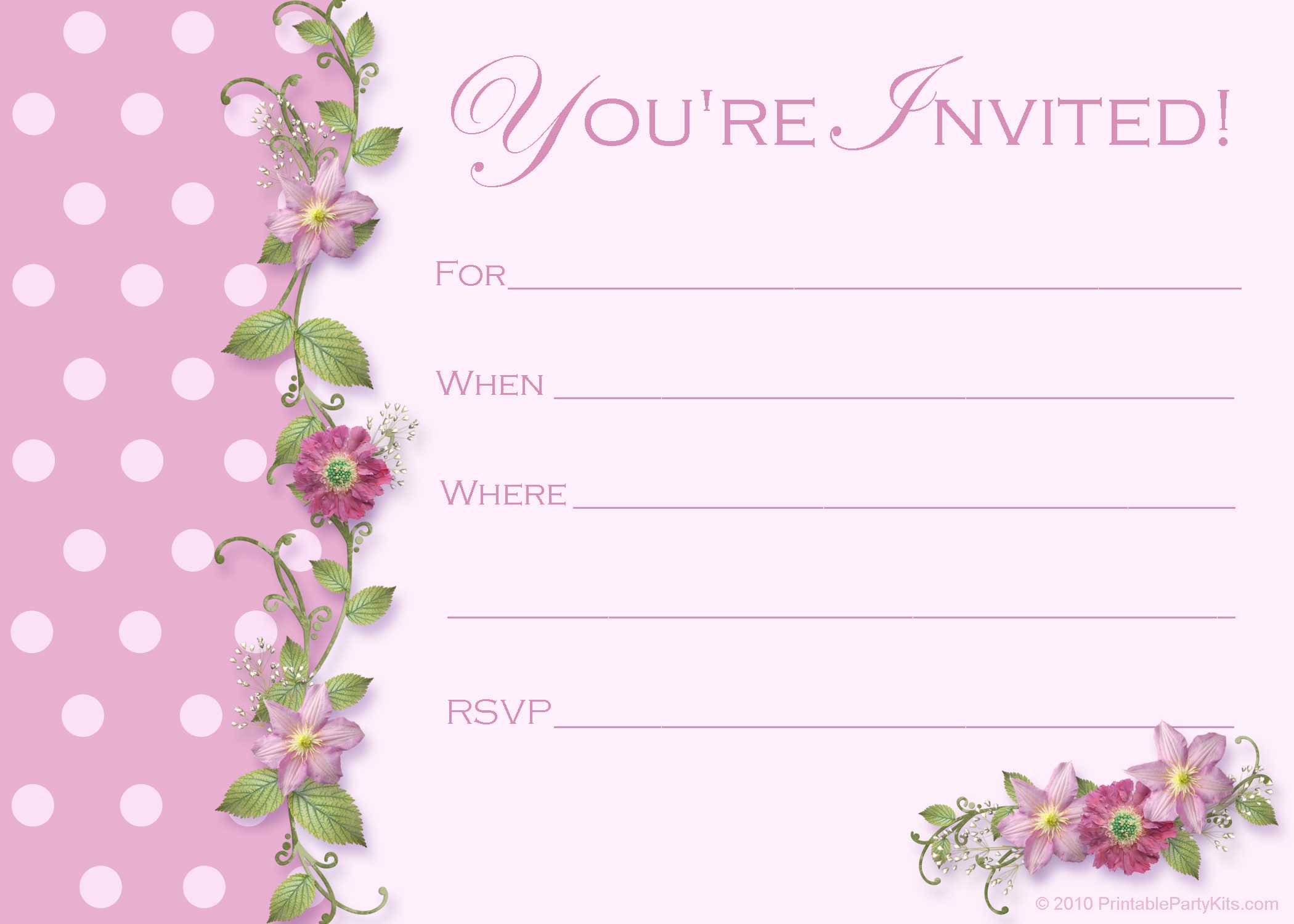 Free Sweet 16 Birthday Invitations – Bagvania Intended For Blank Templates For Invitations