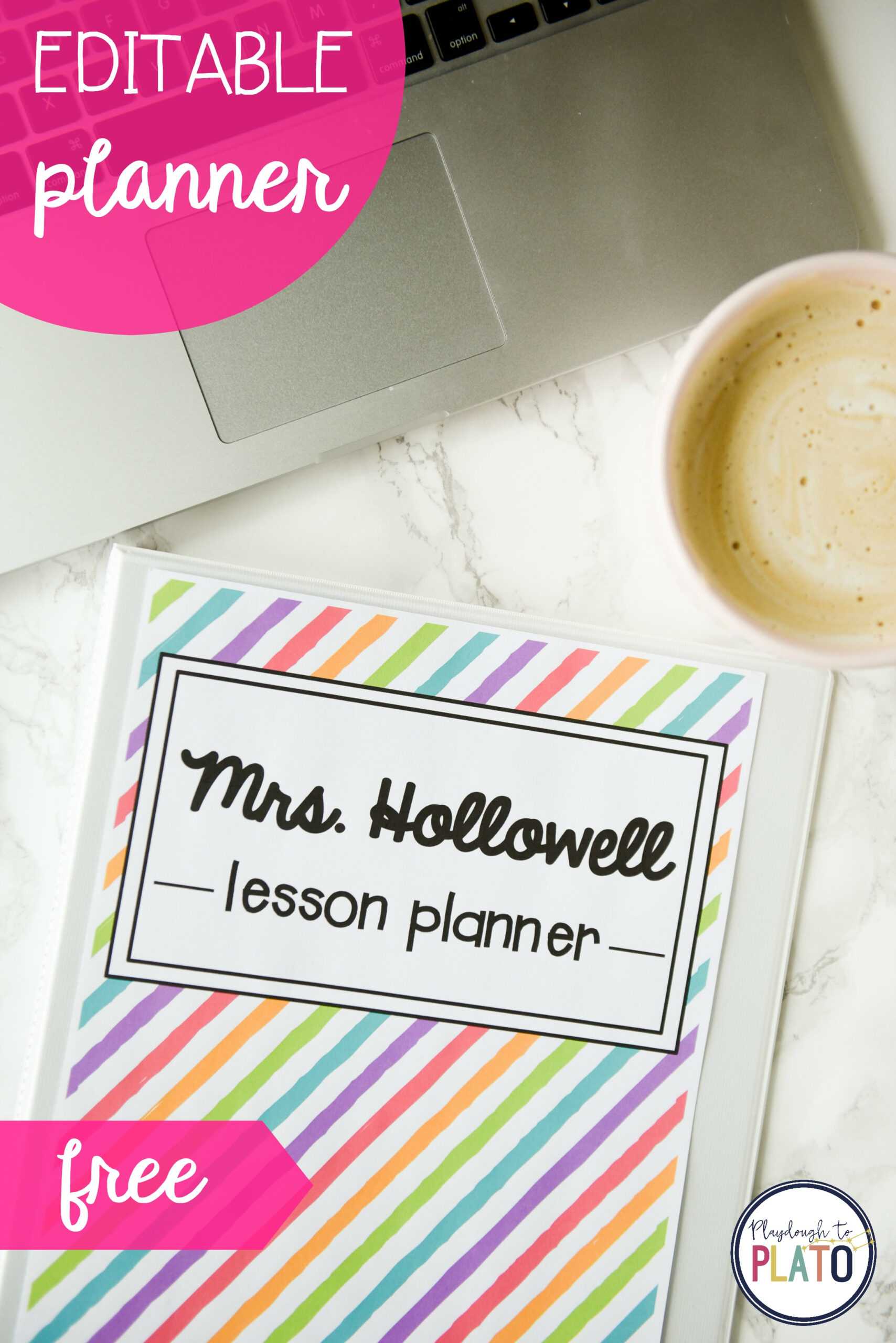 Free Teacher Planner – Playdough To Plato With Teacher Plan Book Template Word