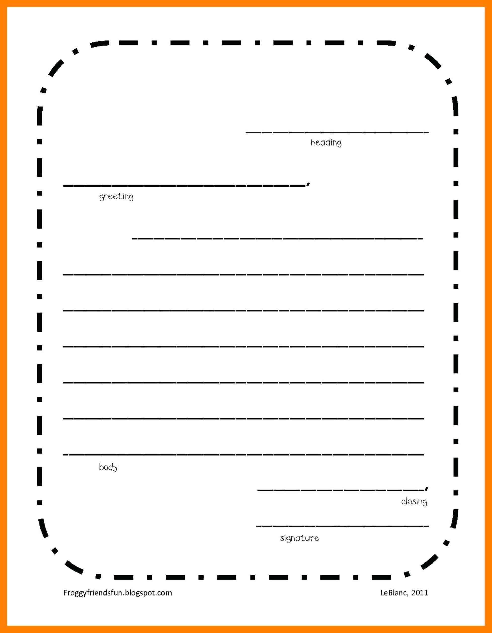 Friendly Letter Templates - Calep.midnightpig.co For Blank Letter Writing Template For Kids
