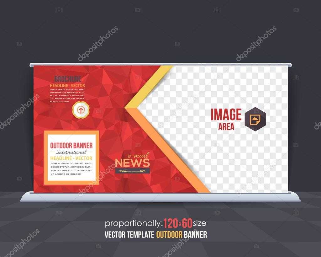 Geometric Elements Outdoor Advertising Design, Horizontal For Outdoor Banner Template