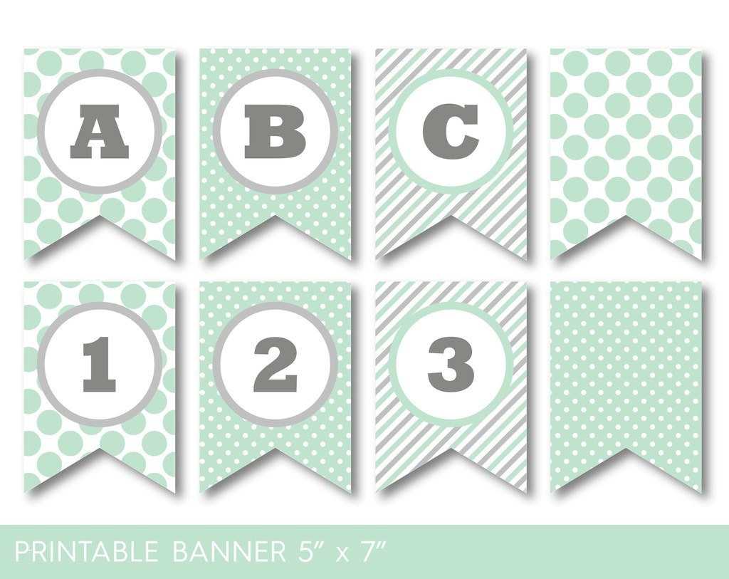 Glamorous Baby Shower Banner Template Luxury Mint Green And Intended For Baby Shower Banner Template
