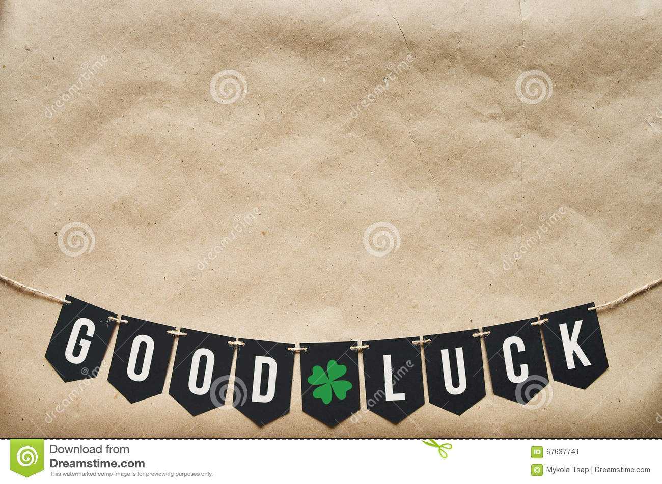 Good Luck Banner Lettering Stock Image. Image Of Preparation Intended For Good Luck Banner Template