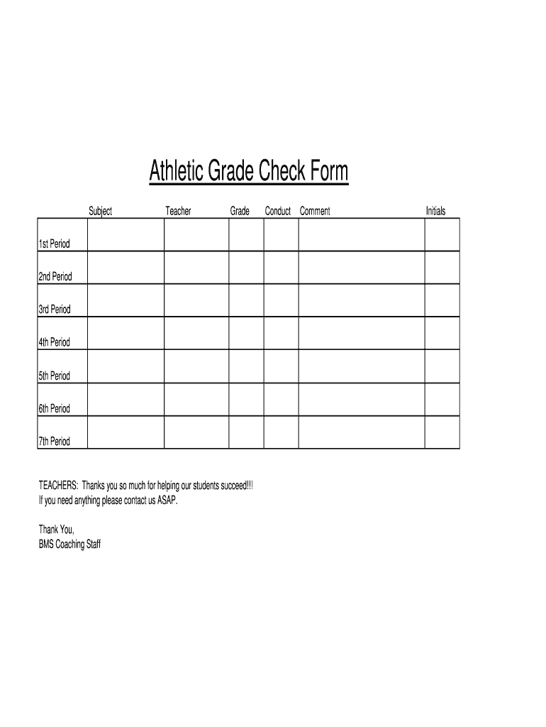 Grade Check – Fill Online, Printable, Fillable, Blank Throughout Student Grade Report Template