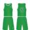 Green Basketball Uniform In Blank Basketball Uniform Template