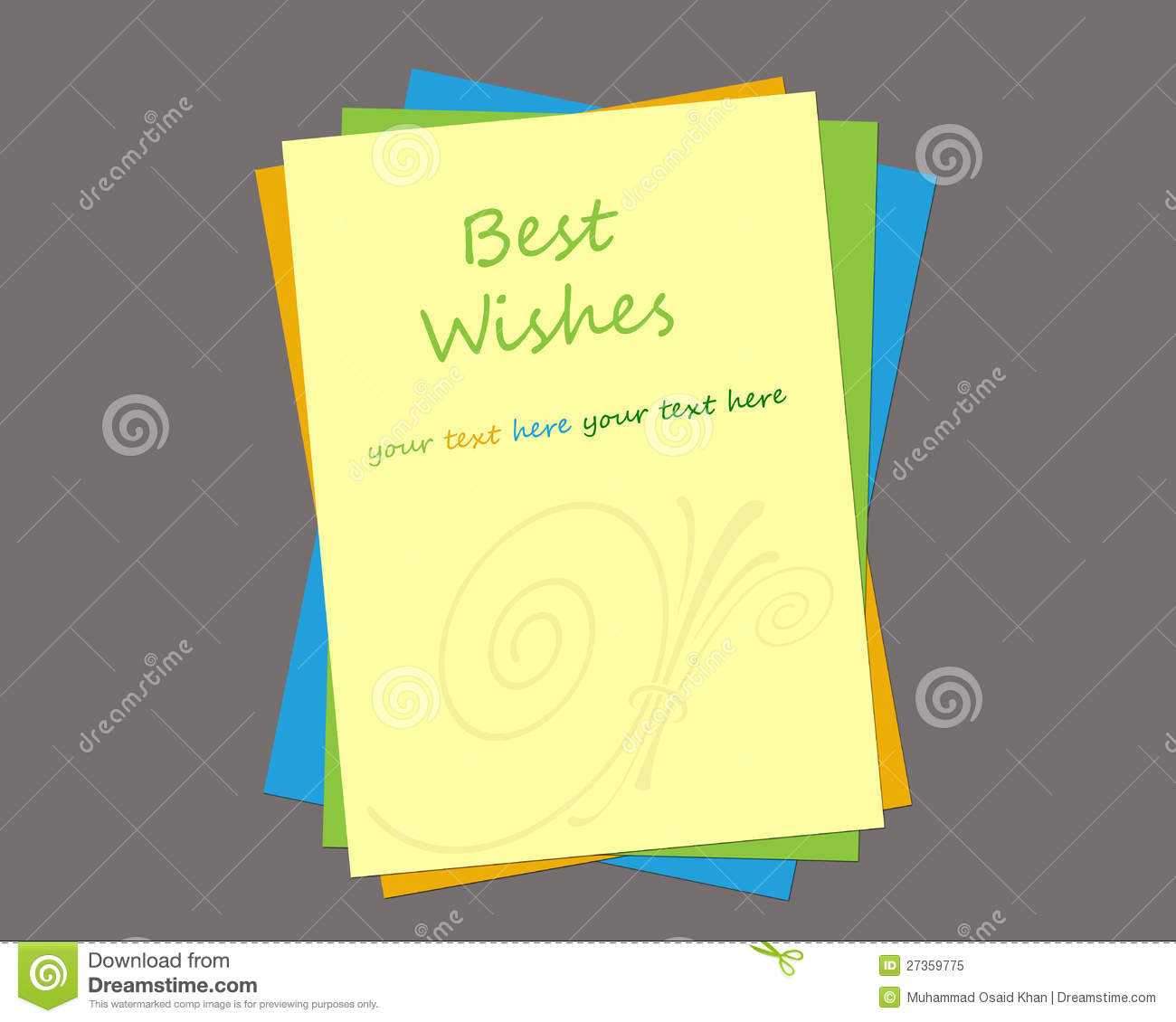 Greeting Card Template Stock Illustration. Illustration Of With Regard To Free Blank Greeting Card Templates For Word