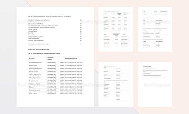 Health And Safety Annual Report Template within Annual Health And Safety Report Template