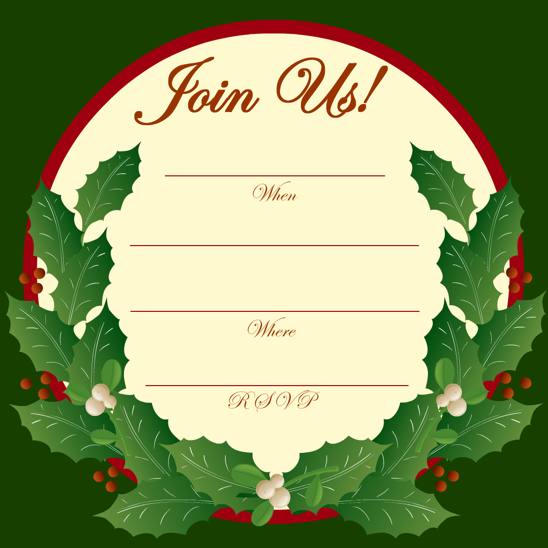 Holiday Clipart For Invitations For Free Christmas Invitation Templates For Word