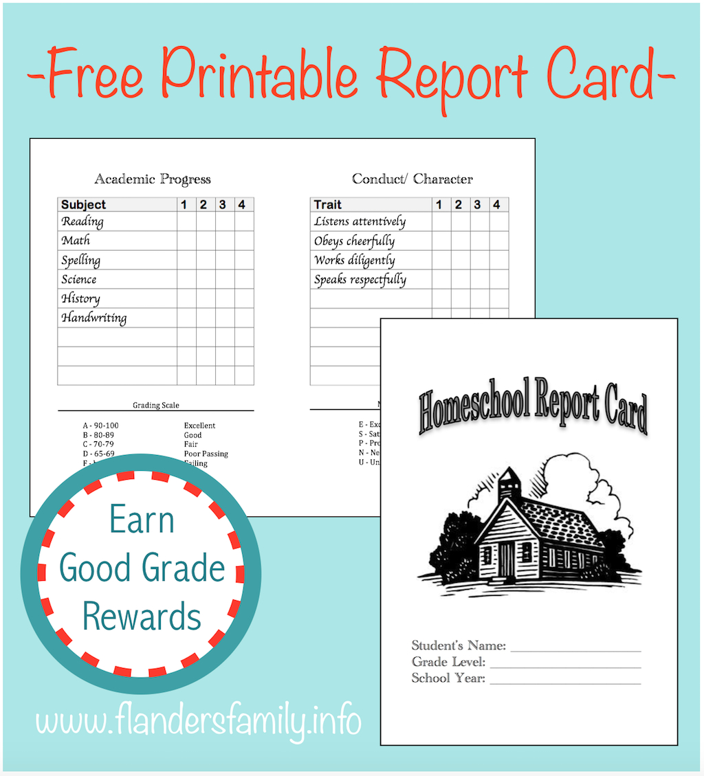 Homeschool Report Cards - Flanders Family Homelife With Homeschool Report Card Template