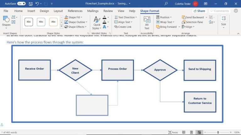 How To Create A Microsoft Word Flowchart For Microsoft Word Flowchart Template Best Creative 